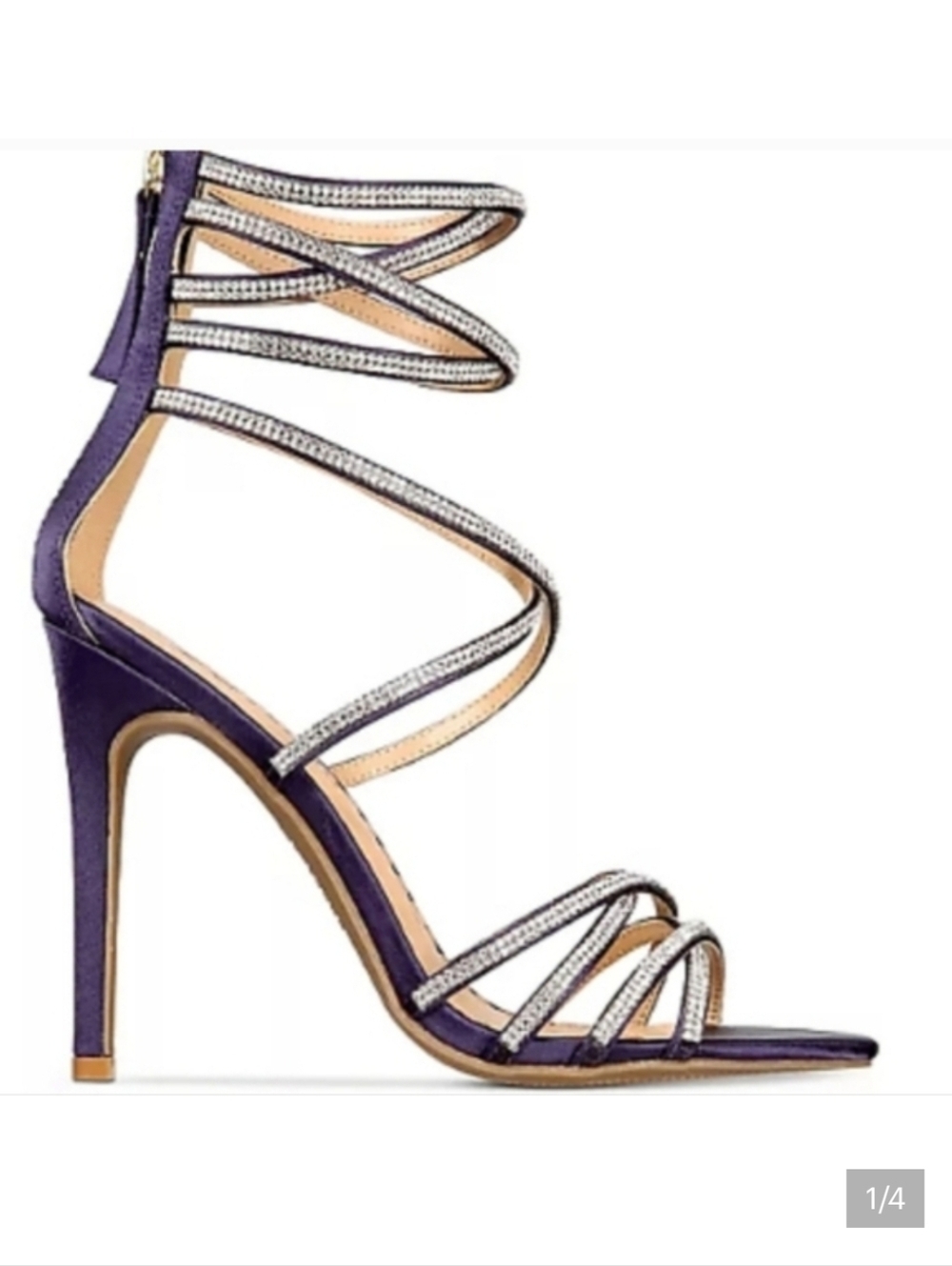 ZIGINY SOHO BERNADETTE STRAPPY EMBELLISHED HEELS SIZE 7.5